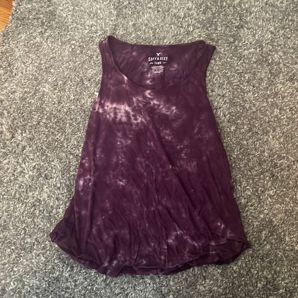 purple tie dye tank top